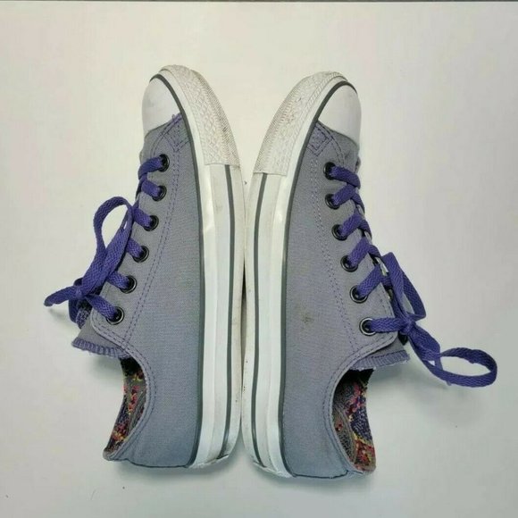 Converse All Star Chuck Taylor Low OX Women's Size 9 Purple Gray Shoes - Picture 8 of 9